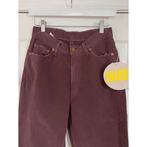 MOTHER FRENCH ROAST BROWN SNACKS HIGH WAISTED TWIZZY SKIMP JEANS - Picture 6 of 9